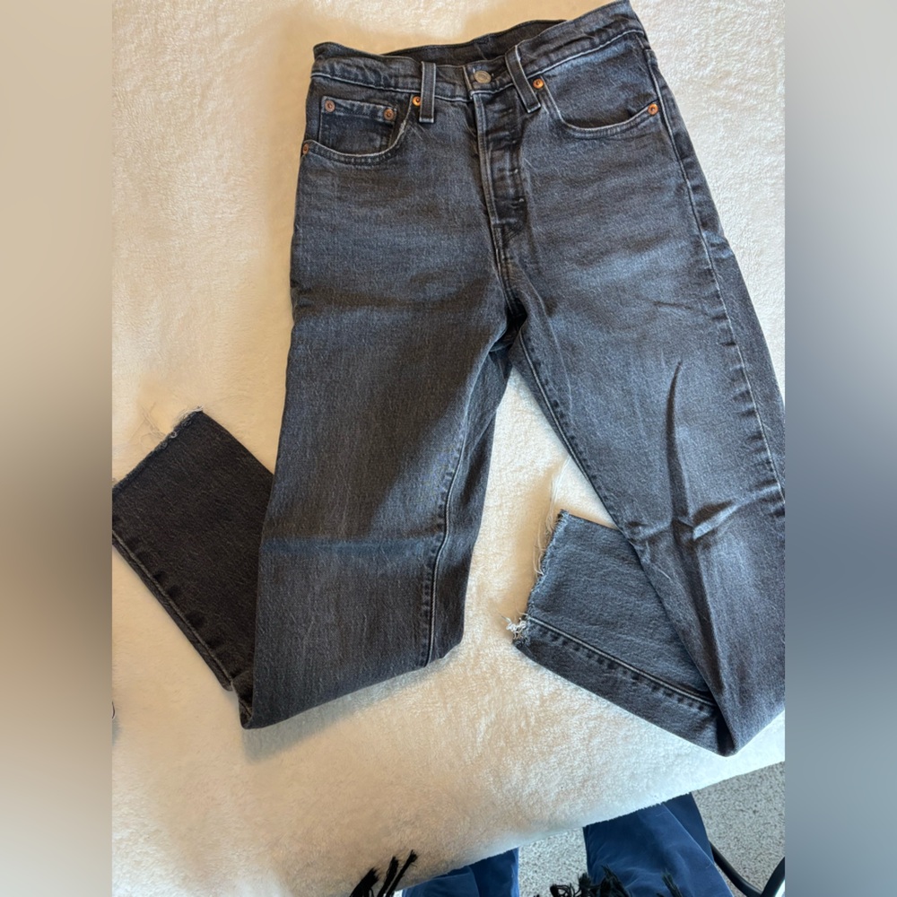 Levi's 501 Skinny Charcoal Denim Jeans